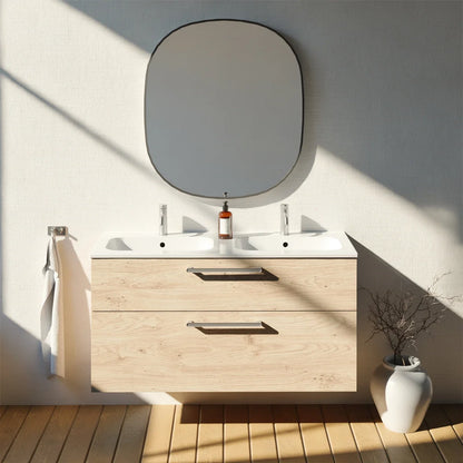 Meuble double vasque 120cm Chêne Sanremo