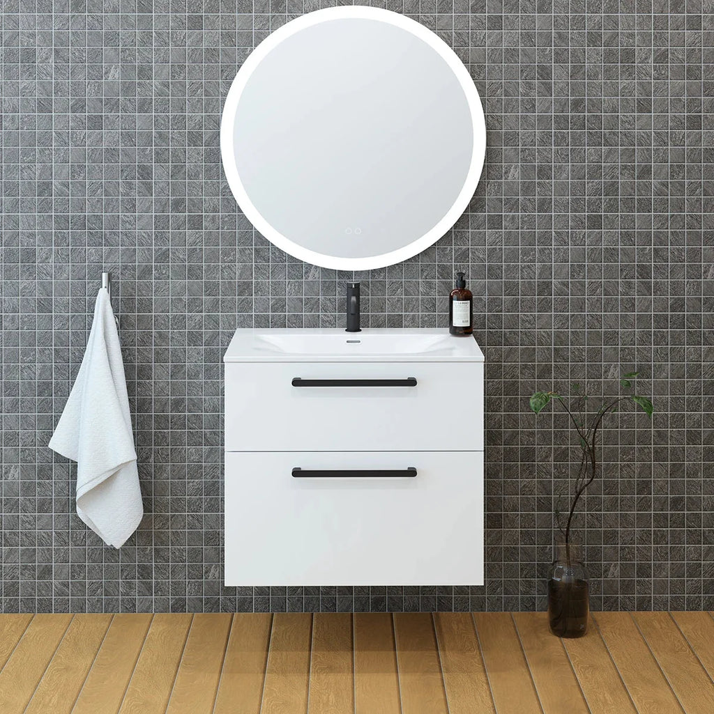 Meuble vasque simple 70cm Blanc brillant