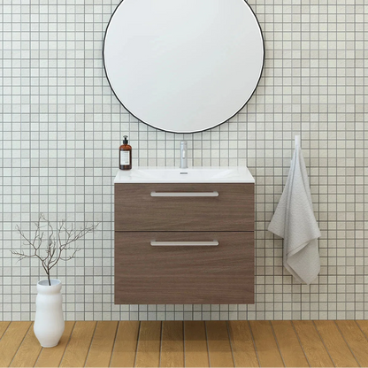 Meuble vasque simple 70cm Noyer tabac
