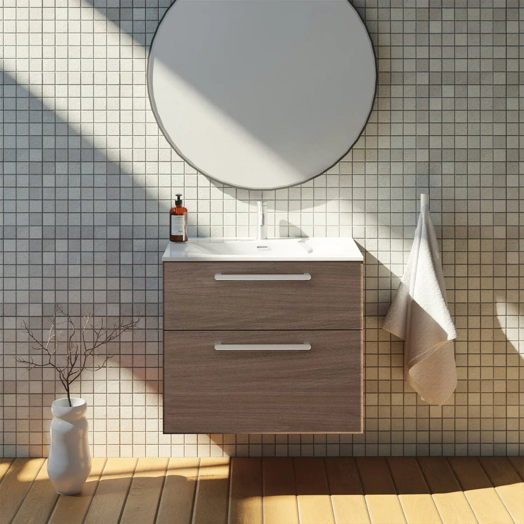 Meuble vasque simple 70cm Noyer tabac