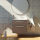 Meuble vasque simple 70cm Noyer tabac