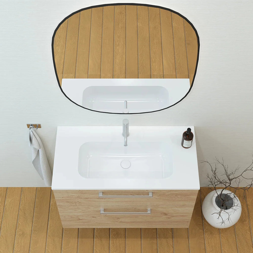 Meuble vasque simple 90cm Chêne Sanremo