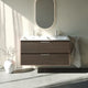 Meuble double vasque 120cm Noyer tabac