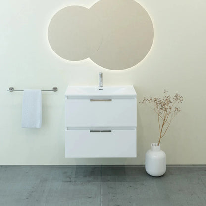 Meuble vasque simple 70cm Blanc Brillant