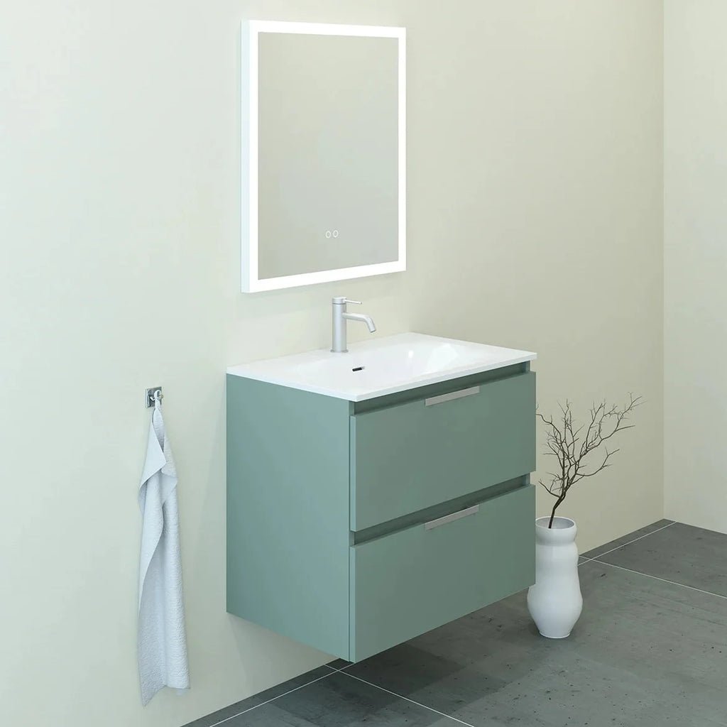 Meuble vasque simple 70cm Amande Mat