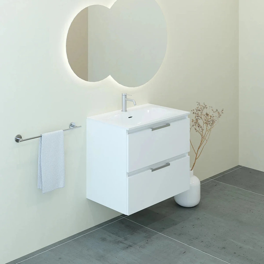 Meuble vasque simple 70cm Blanc Brillant