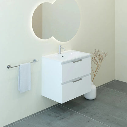 Meuble vasque simple 70cm Blanc Brillant