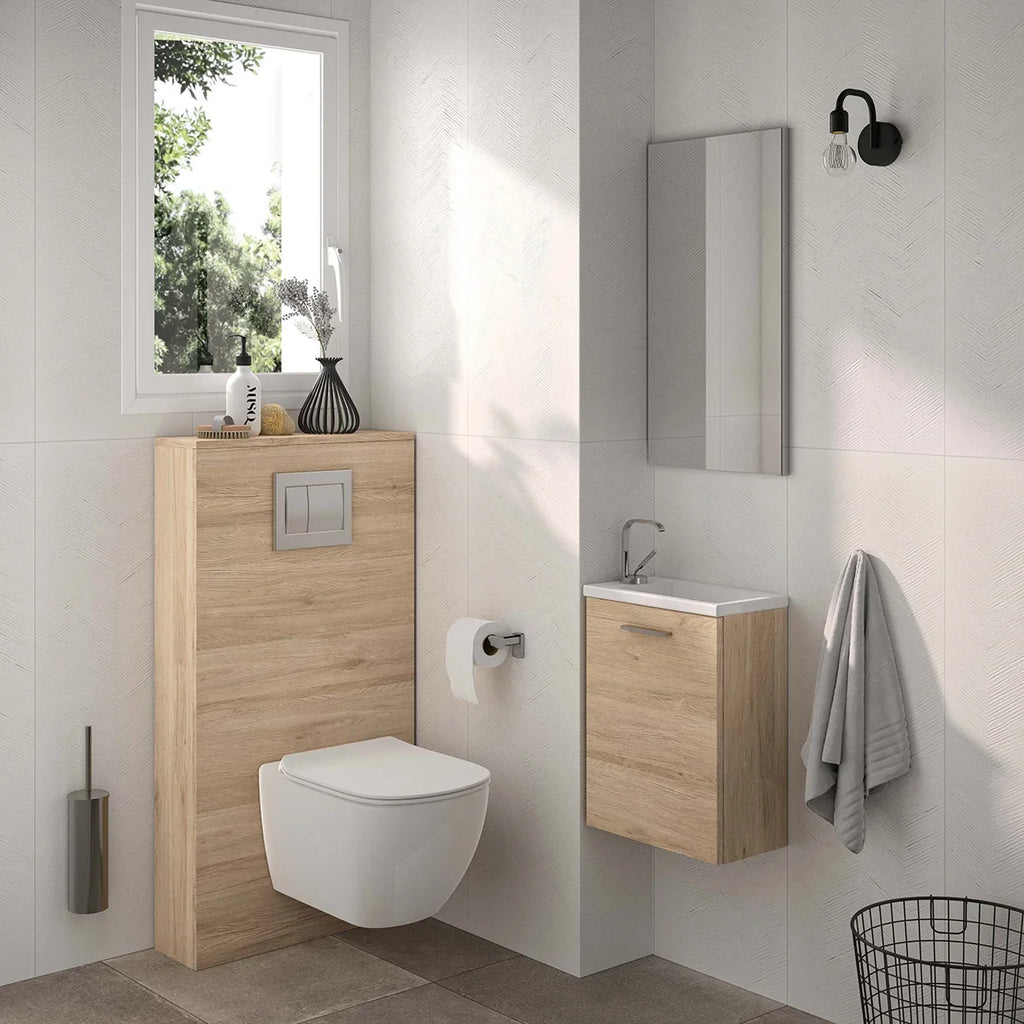 Meuble lave-mains 40cm Chêne Sanremo
