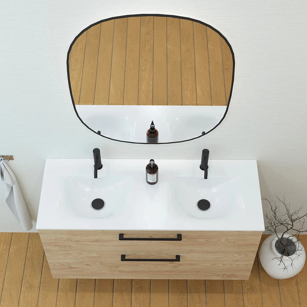 Meuble double vasque 120cm Chêne Sanremo