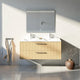 Meuble vasque simple 120cm Chêne doré