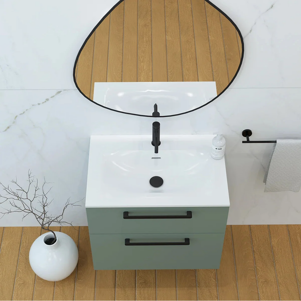 Meuble vasque simple 70cm Amande Mat
