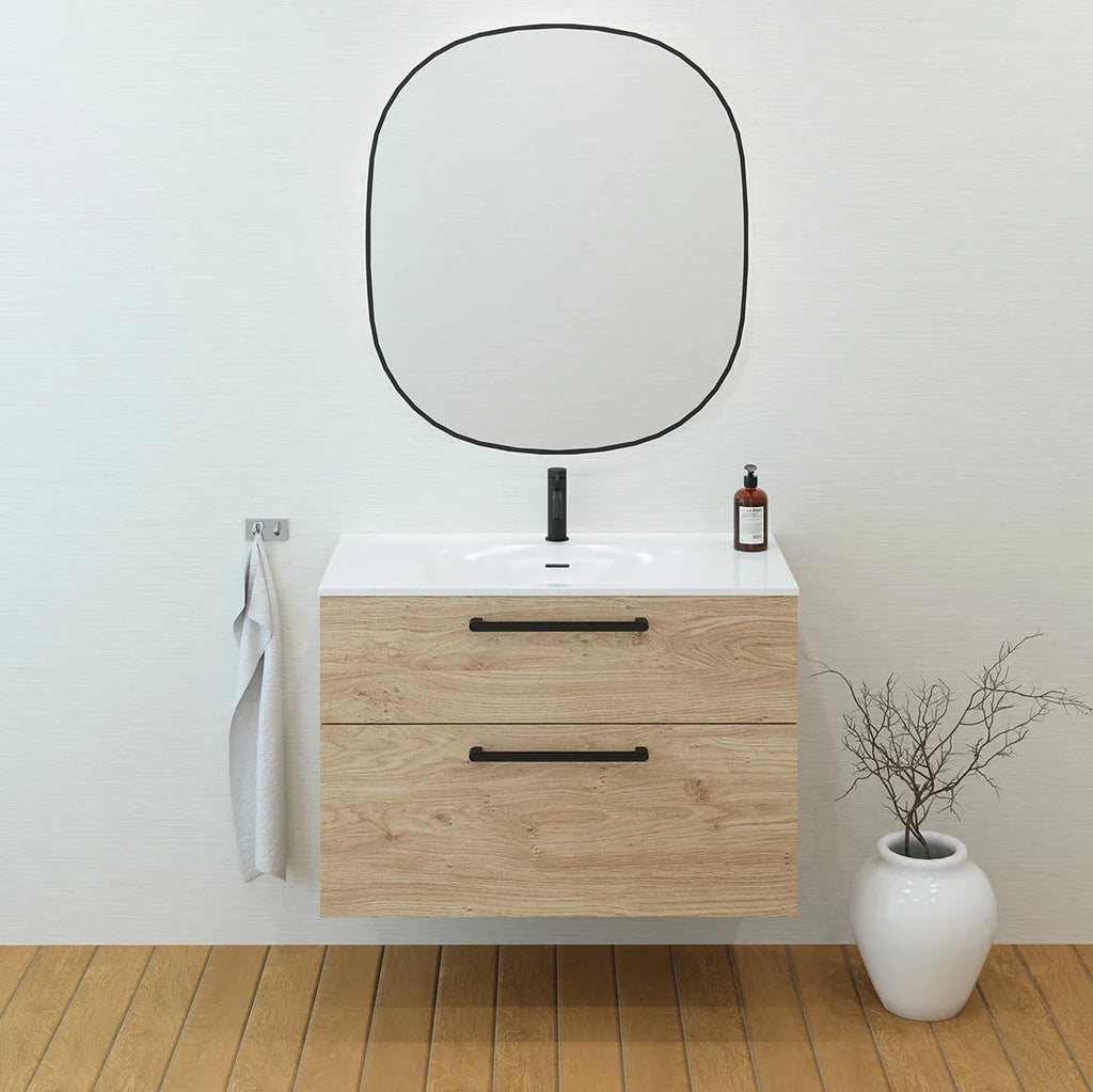 Meuble vasque simple 90cm Chêne Sanremo