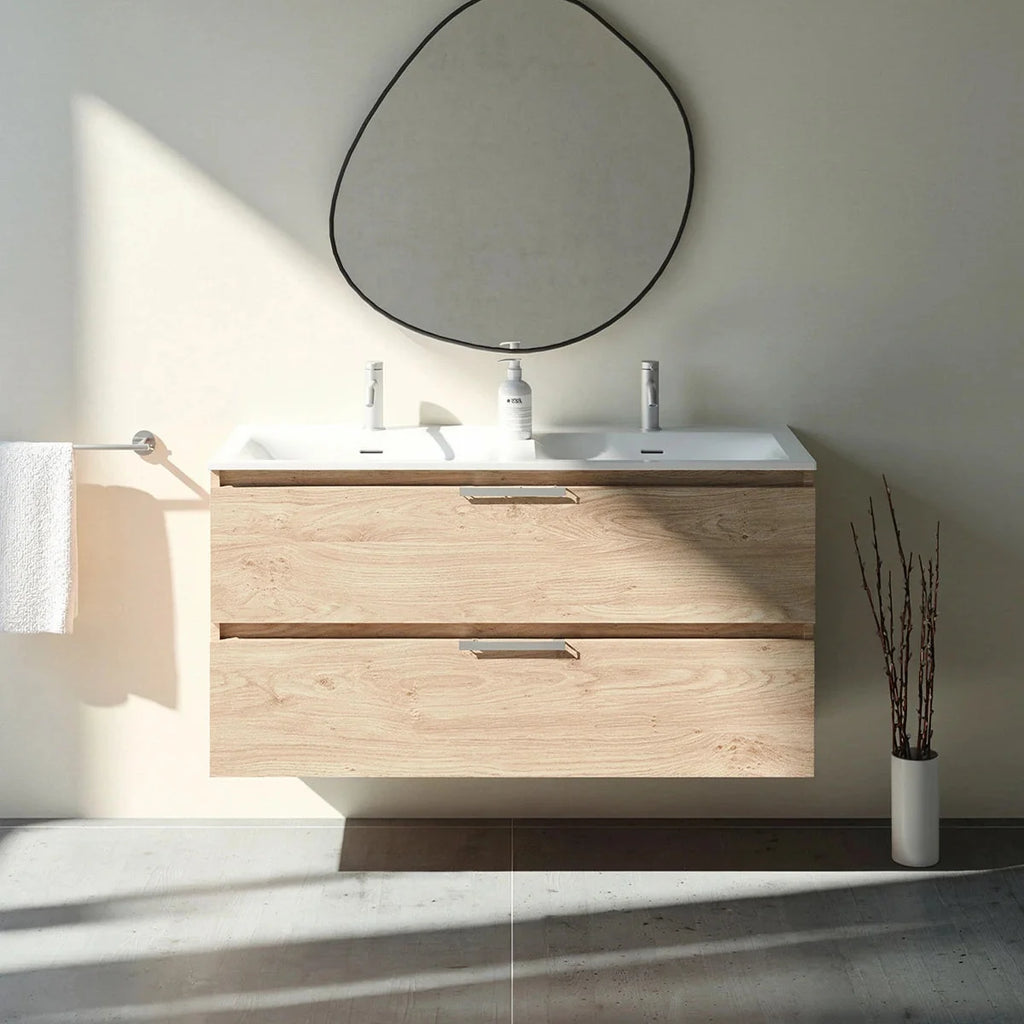 Meuble double vasque 120cm Chêne Sanremo