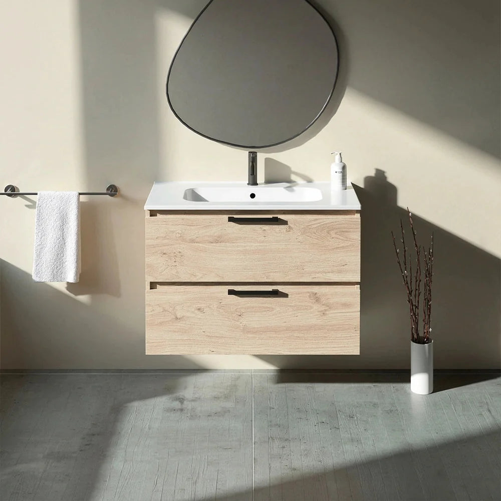 Meuble vasque simple 90cm Chêne Sanremo
