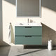 Meuble vasque simple 90cm Amande Mat