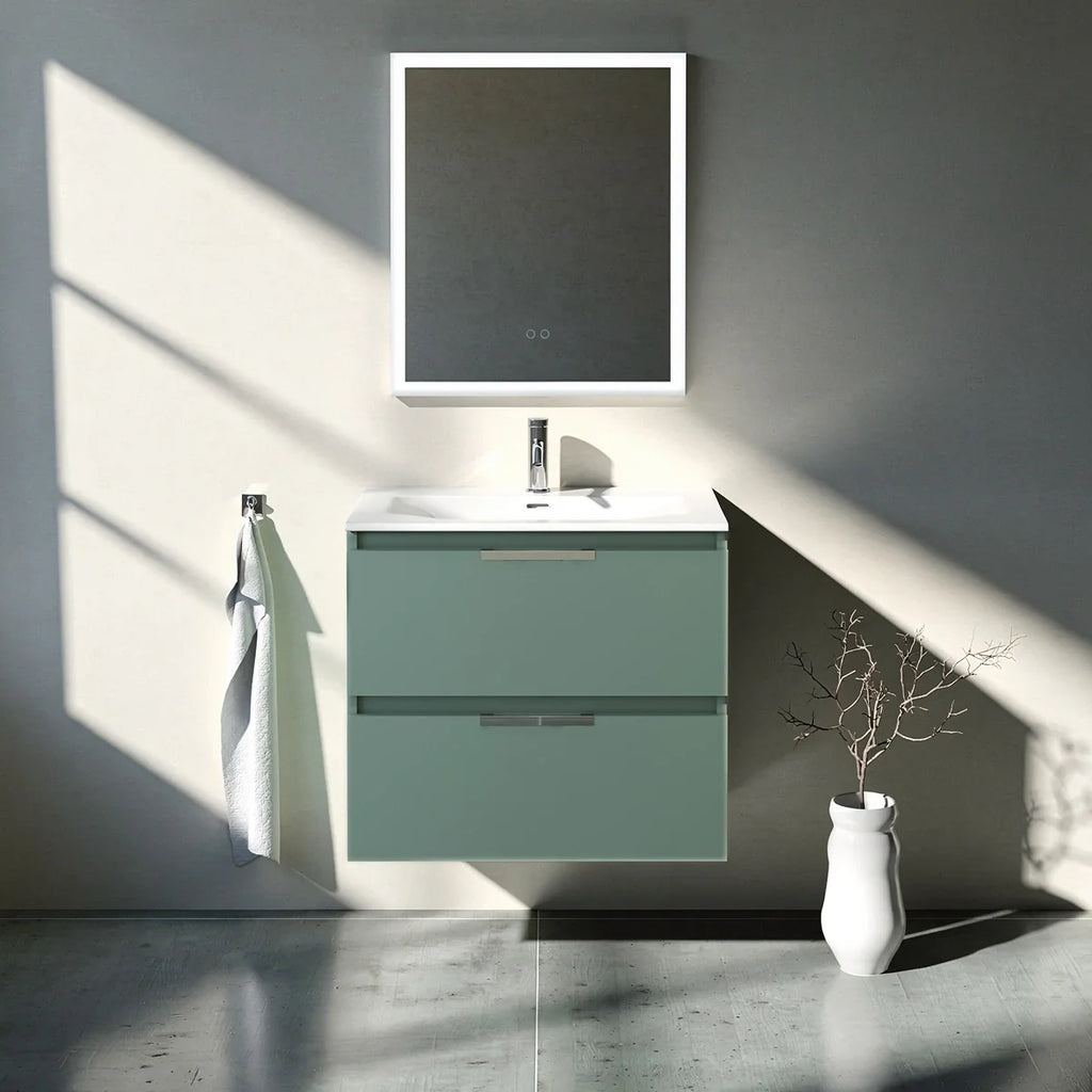 Meuble vasque simple 70cm Amande Mat