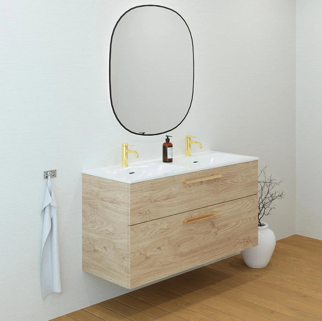 Meuble double vasque 120cm Chêne Sanremo