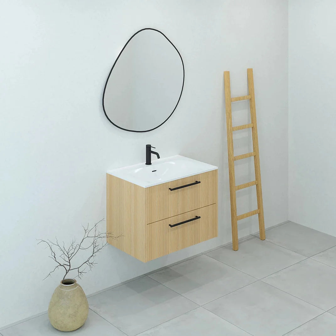 Meuble vasque simple 70cm Chêne doré