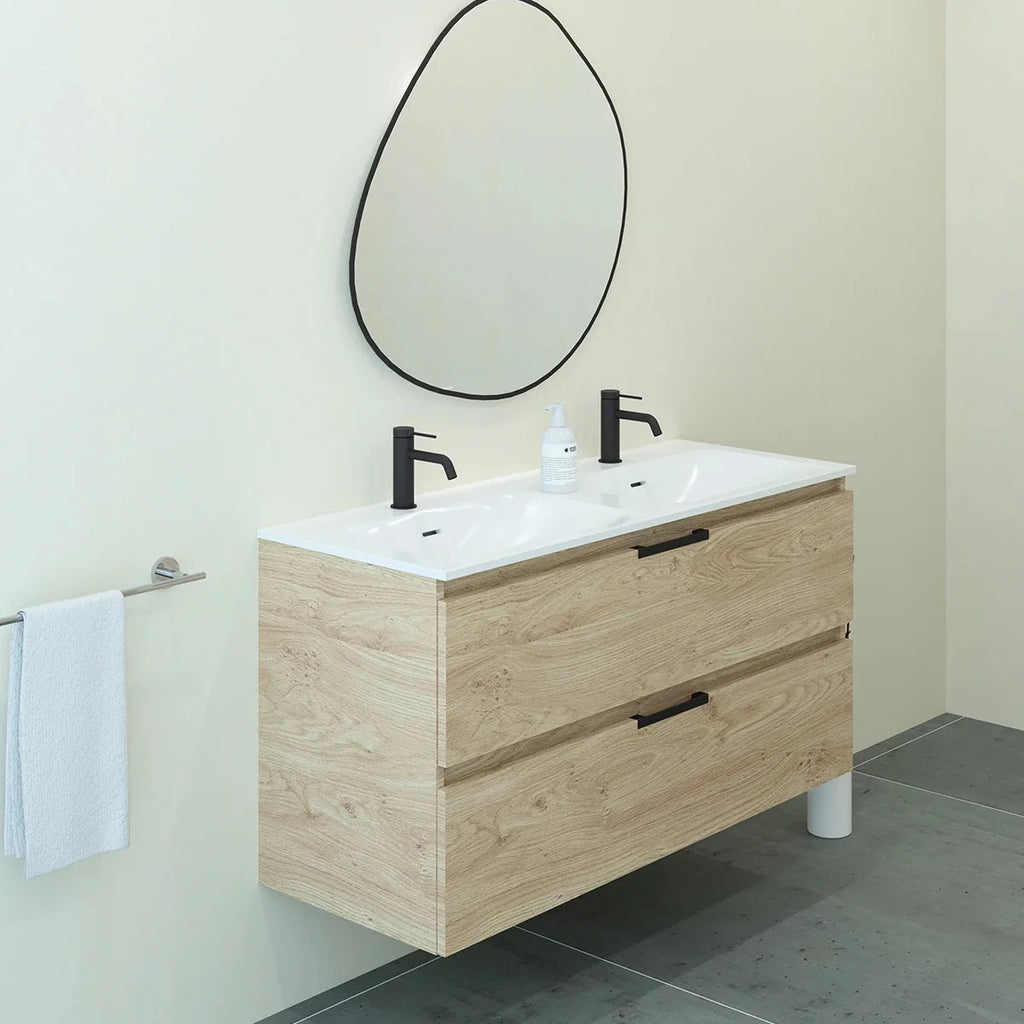 Meuble double vasque 120cm Chêne Sanremo
