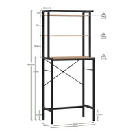 Meuble Pour Machine à Laver Étagère Rangement 3 Niveaux Aeraly