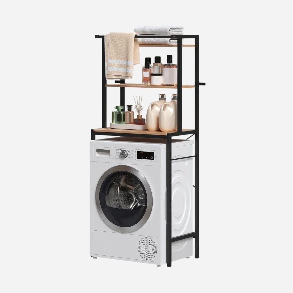 Meuble Pour Machine à Laver Étagère Rangement 3 Niveaux Aeraly