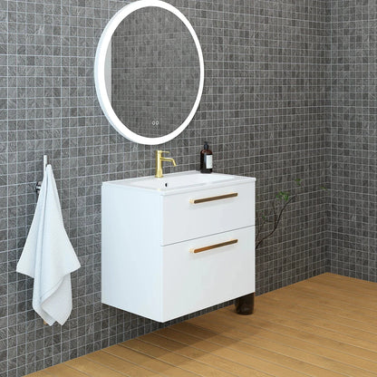Meuble vasque simple 70cm Blanc brillant
