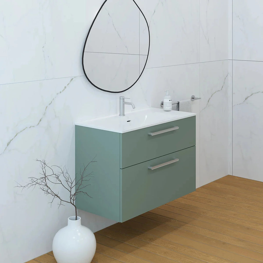 Meuble vasque simple 90cm Amande Mat