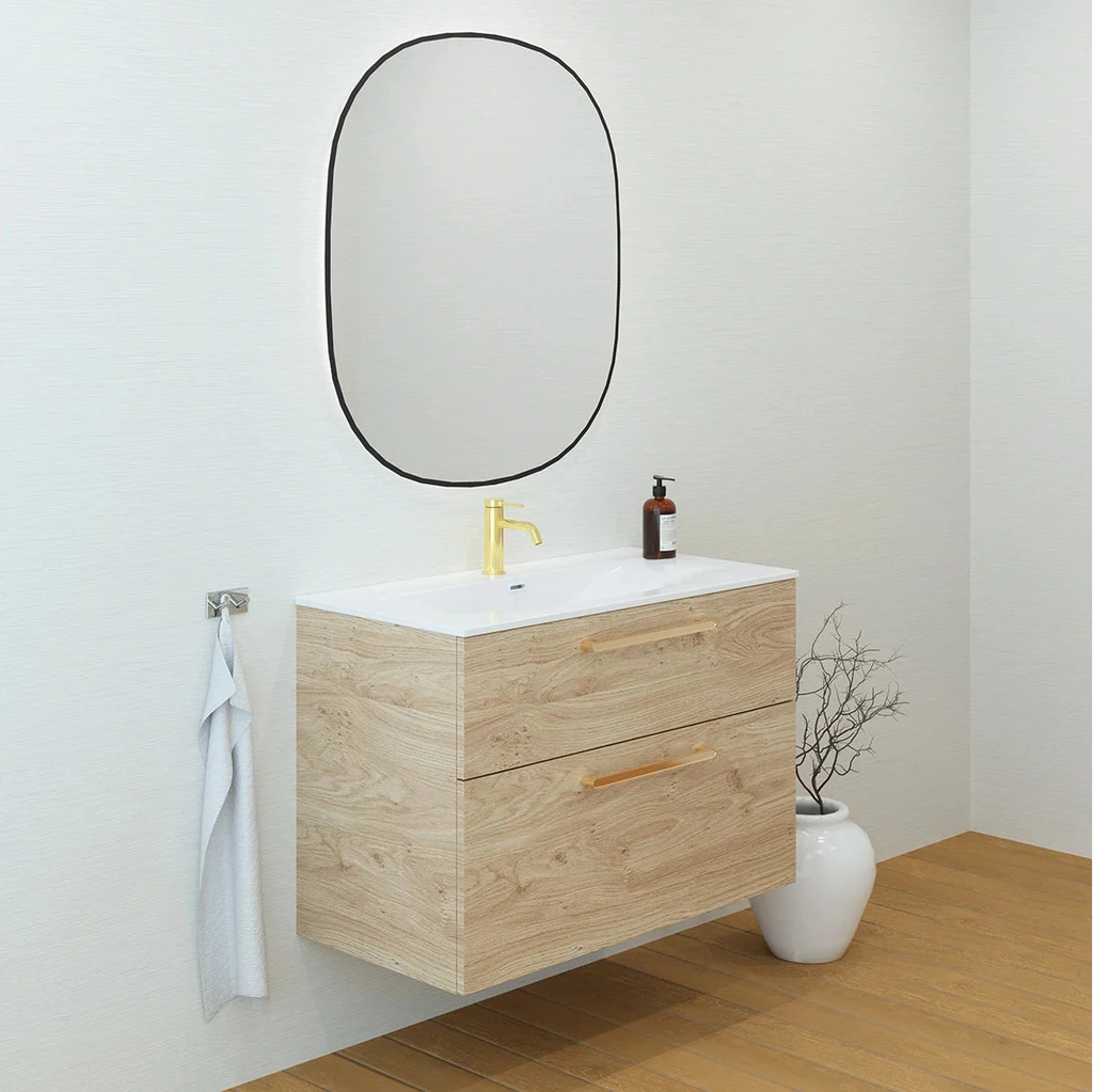 Meuble vasque simple 90cm Chêne Sanremo