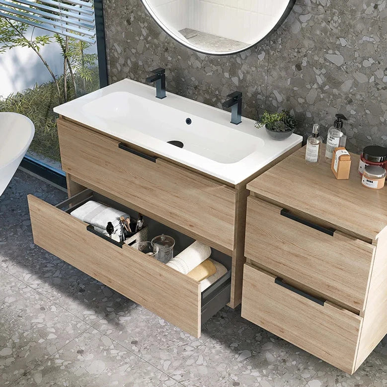 Meuble double vasque 120cm Chêne Sanremo