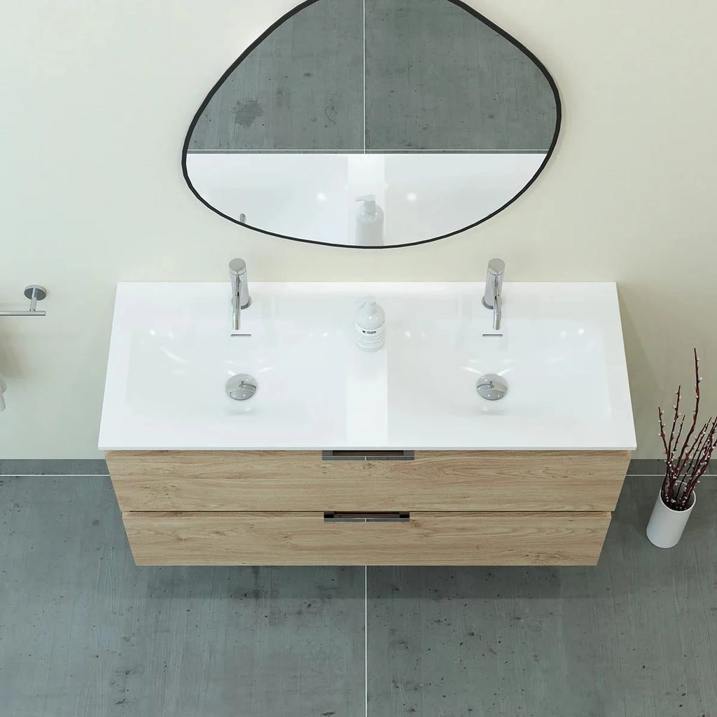 Meuble double vasque 120cm Chêne Sanremo