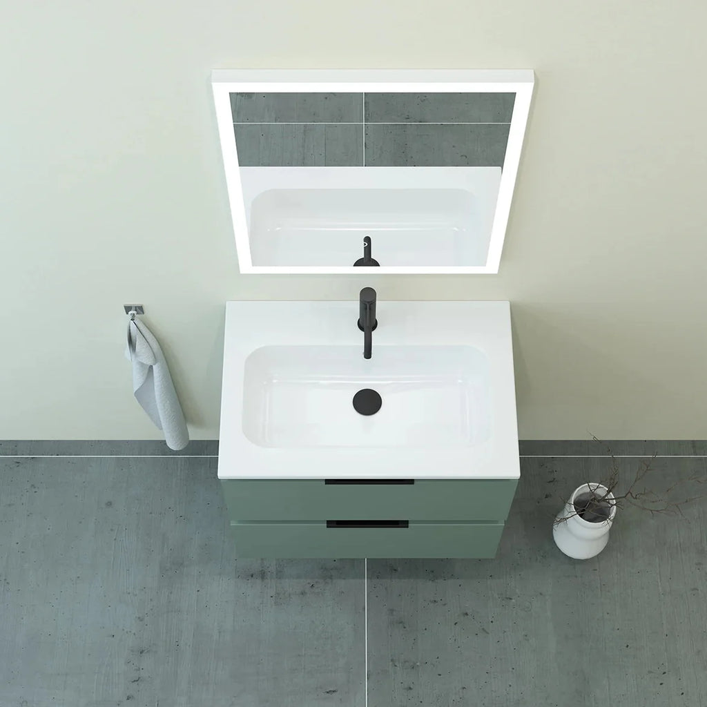 Meuble vasque simple 70cm Amande Mat