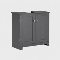 VELTOU - Waschtischunterschrank-Säule, U-förmiger Stauraum, Weiß 60cm