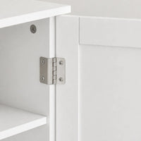 VELTOU - Waschtischunterschrank-Säule, U-förmiger Stauraum, Weiß 60cm