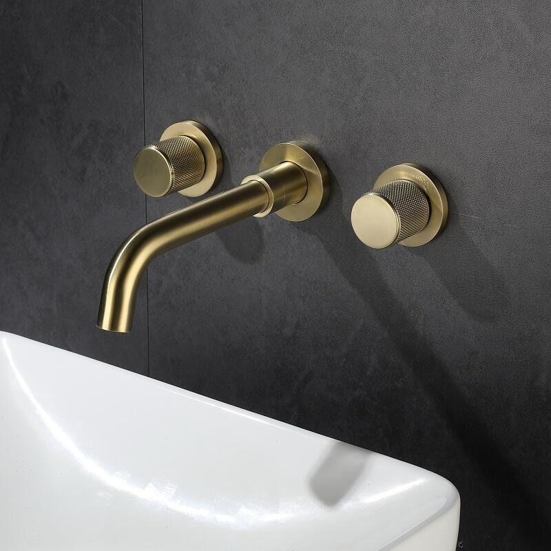 Rodocrosite Robinet de Lavabo Mural Moleté, 4 Finitions