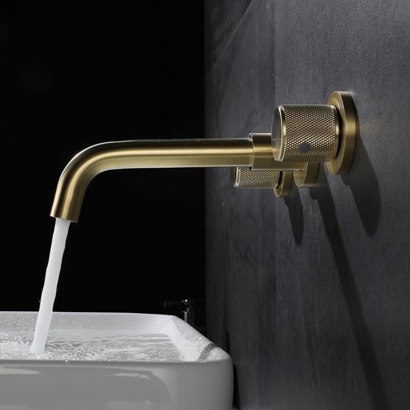 Rodocrosite Robinet de Lavabo Mural Moleté, 4 Finitions