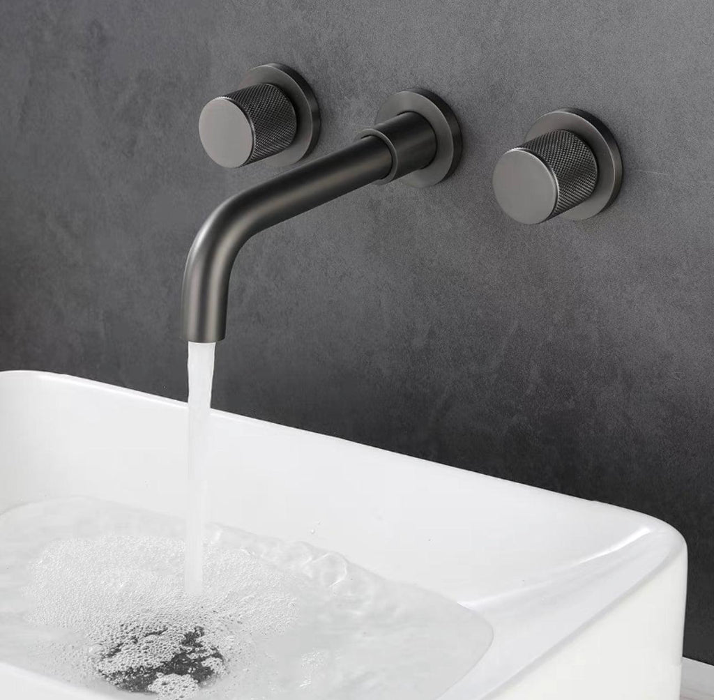 Rodocrosite Robinet de Lavabo Mural Moleté, 4 Finitions