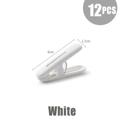 Mini pince à linge plastique multifonction – Lot de 12 Blanc - 12pcs