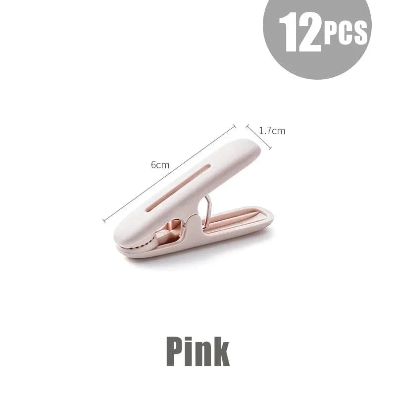 Mini pince à linge plastique multifonction – Lot de 12 Rose - 12pcs