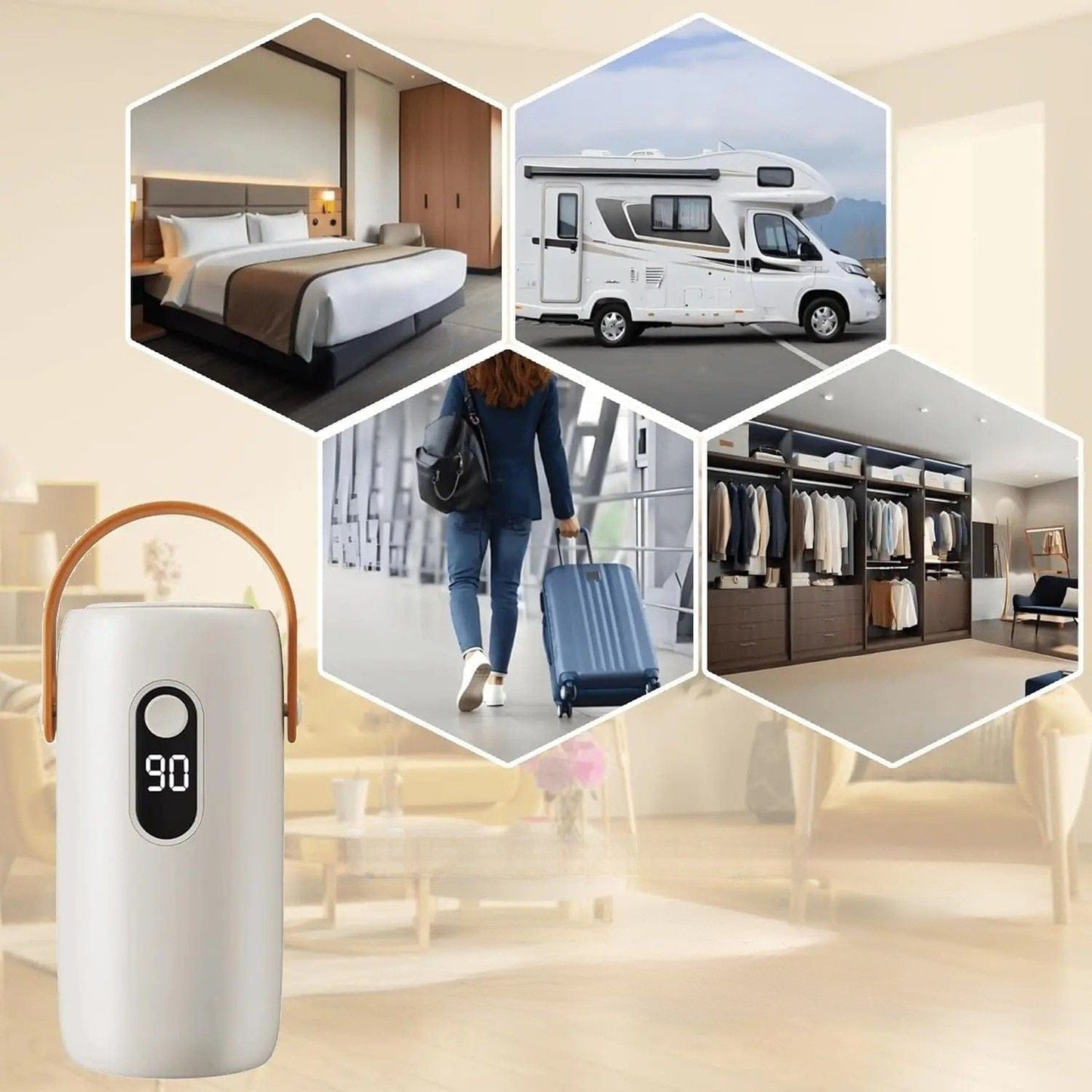 Mini seche linge pour studio – Compact, portable et efficace Blanc