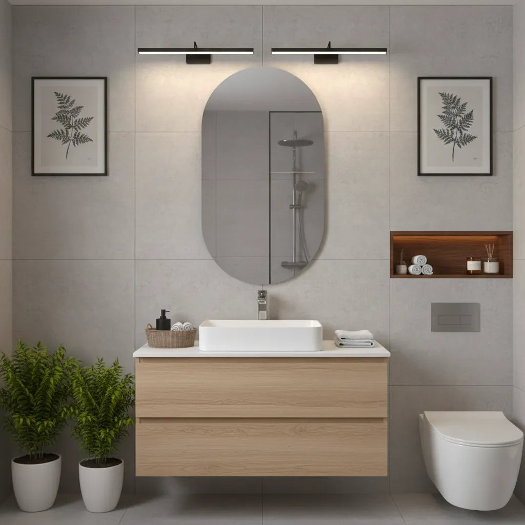 Miroir ovale sans cadre 50x90