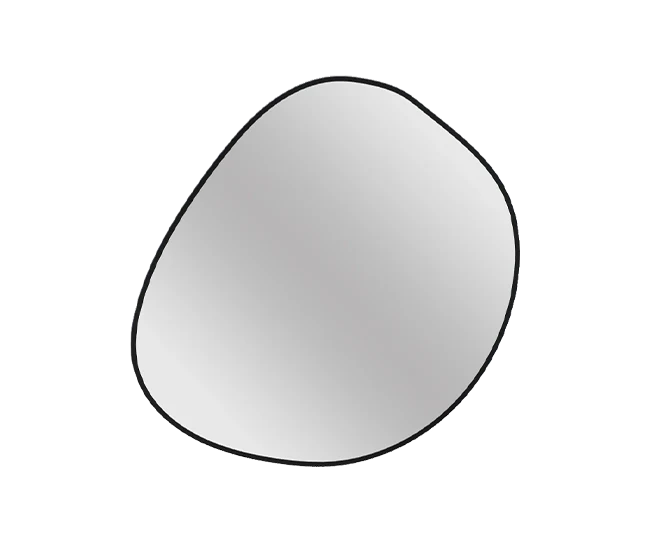 Miroir organique LED noir mat ou or