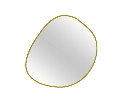 Miroir organique LED noir mat ou or