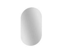 Miroir ovale rétroéclairé LED cadre aluminium 50x90