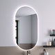 Miroir ovale rétroéclairé LED cadre aluminium 50x90