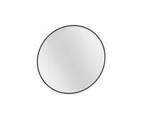 Miroir rond LED cadre métallique noir mat ou or