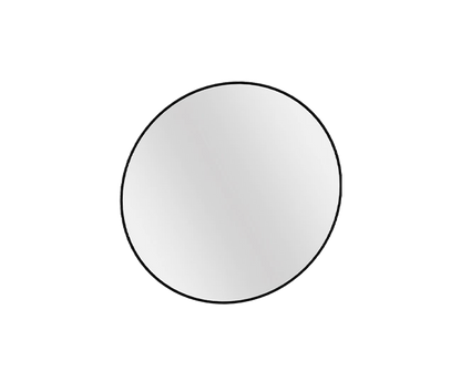 Miroir rond LED cadre métallique noir mat ou or