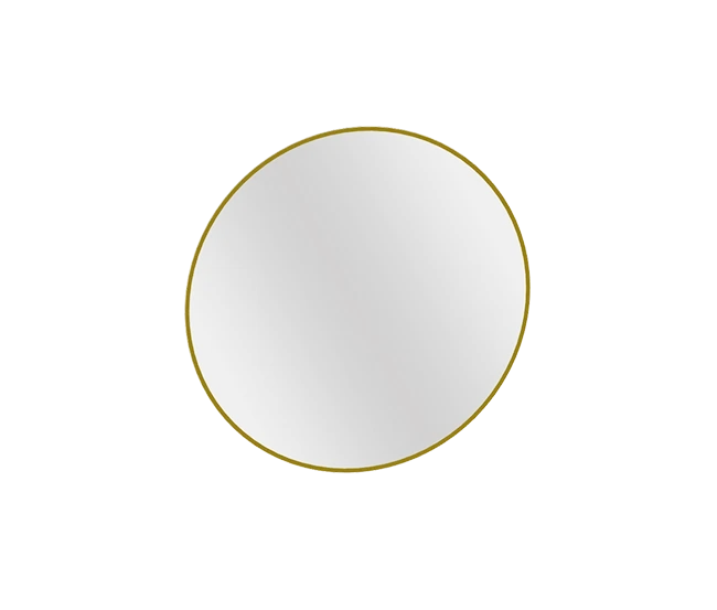 Miroir rond LED cadre métallique noir mat ou or