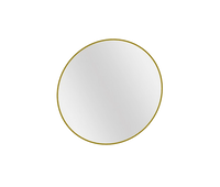 Miroir rond LED cadre métallique noir mat ou or