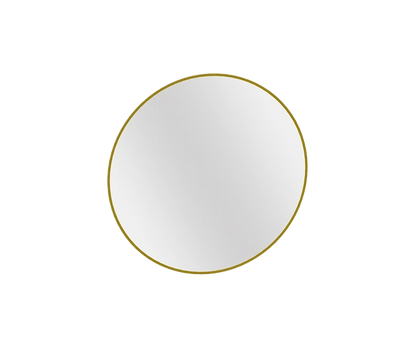 Miroir rond LED cadre métallique noir mat ou or