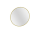 Miroir rond LED cadre métallique noir mat ou or